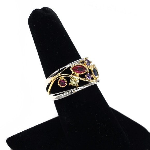 Multi color stone ring . - Picture 4 of 4